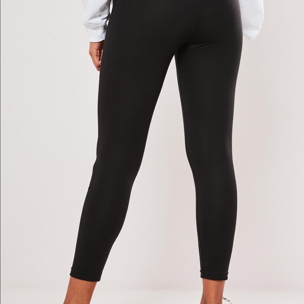 Missguided Black Jersey Leggings